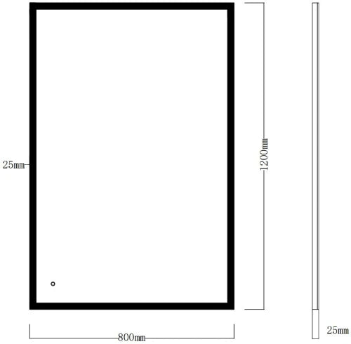 Procasa Klaire mirroir rectangle 1200 x 800 mm - avec éclairage led - anti-buée - capteur - dimmable
