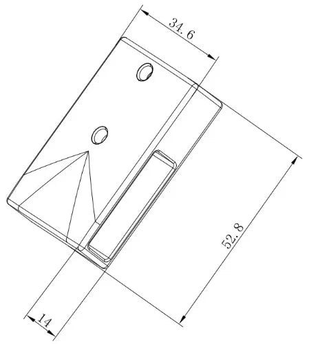 Procasa Open Wall 2.0 T de connexion pour tige de stabilisation - chromé