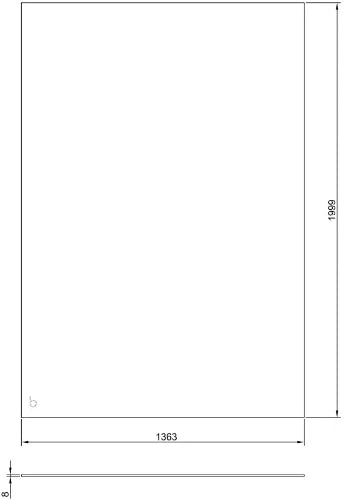 Procasa Open Wall 2.0 Walk-In paroi autoportante 1400 x 2000 x 8 mm - transparant anti-calcaire - sans profile & tige de stabilisation