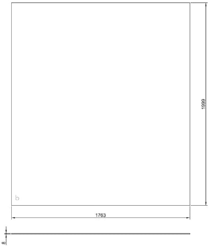 Procasa Open Wall 2.0 Walk-In paroi autoportante 1800 x 2000 x 8 mm - transparant anti-calcaire - sans profile & tige de stabilisation
