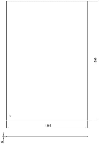 Procasa Open Wall 2.0 Walk-In paroi autoportante 1400 x 2000 x 8 mm - intimi zone anti-calcaire - sans profile & tige de stabilisation