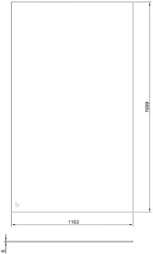 Procasa Open Wall 2.0 Walk-In paroi autoportante 1200 x 2000 x 8 mm - intimi zone anti-calcaire - sans profile & tige de stabilisation