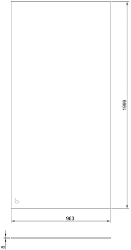 Procasa Open Wall 2.0 Walk-In paroi autoportante 1000 x 2000 x 8 mm - intimi zone anti-calcaire - sans profile & tige de stabilisation