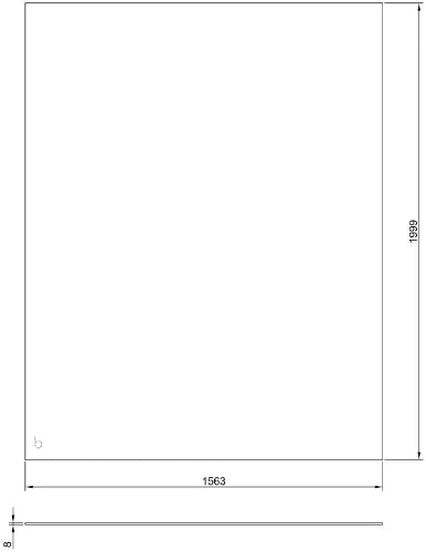 Procasa Open Wall 2.0 Walk-In paroi autoportante 1600 x 2000 x 8 mm - intimi zone anti-calcaire - sans profile & tige de stabilisation