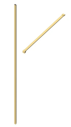 Procasa Open Wall 2.0 profil mural + tige de stabillation droite 1200 mm - Brushed Gold - Or mat