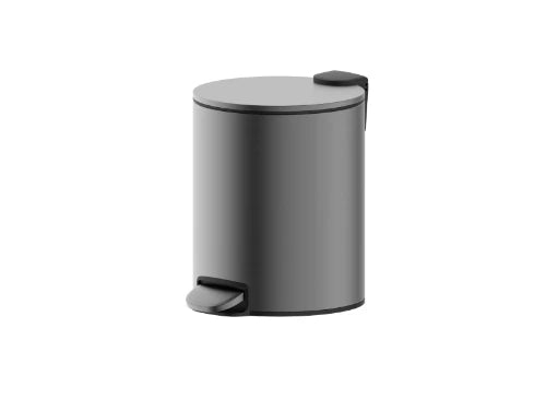 Procasa Vivo poubelle à pédale 205 mm - Gun Metal PVD - acier mat PVD