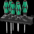 Wera 335/350/355/6 set de tournevis plat/Ph/PZ + support