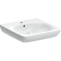 Lavabo Geberit Selnova Comfort logement accessible 600 x 550 mm - blanc - avec trou de robinet - avec trop-pein
