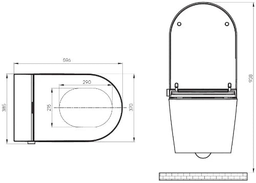 Procasa Onsen 2.0 Sense Toilettes de douche Cyclone flush - avec abattant softclose Quickrelease - blanc mat