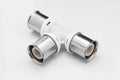 RIIFO Multi raccord à sertir en PPSU Té FFF 32 x 32 x 32 mm