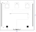 Procasa Universal mirroir 1400 x 700 mm - 2 LED vertical - sensor