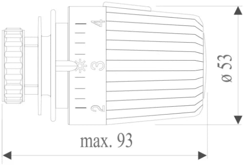Jaga bouton de thermostatique HC - Blanc - Chauffage et refroidissement
