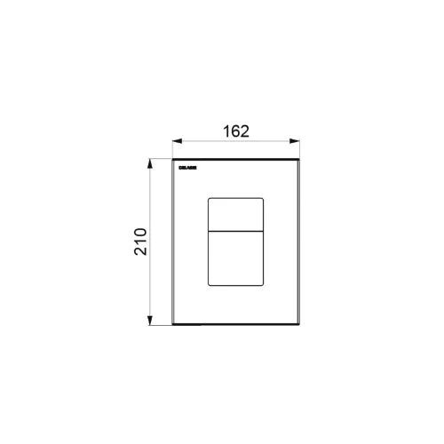 DELABIE TEMPOFLUX 3 WC F3/4" rob encastré AB, satiné, 3l/6l - kit 2/2