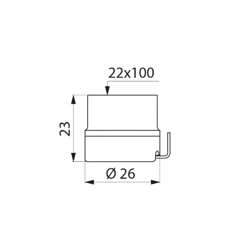 DELABIE Raccord sortie F22/100 pour filtre robinet BIOFIL