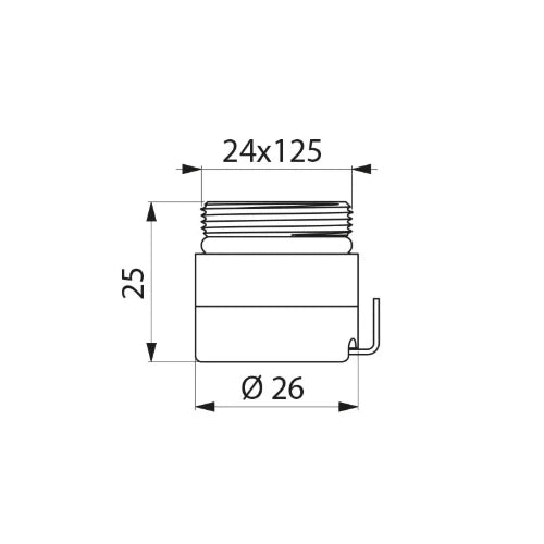 DELABIE Raccord sortie M24X125 pour filtre robinet BIOFIL