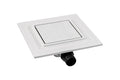 I-Drain Liquid Square One siphon pour douche 150 x 150 mm avec grille en solid surface - blanc
