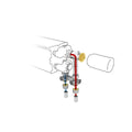 Jaga kit 104 - raccordement vers le sol départ à l'extérieur - EK3/4 - Tête de vanne thermostatique Deco blanc - raccords bicônes EK3/4 x 16/2 VPE/ALU