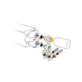 Jaga kit 13 - raccordement vers le mur - départ à l'extérieur - commande en partie basse - monotube - M24 - Tête de vanne thermostatique Deco blanc - raccords bicônes M24 x 16/2 VPE/ALU
