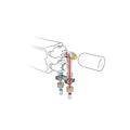 Jaga kit 184 - raccordement vers le sol - départ à l'extérieur - règlement de débit automatique - bitube/monotube - EK3/4 - Jaga Heimeier tête de vanne chauffer - raccords bicônes EK3/4 x 15/1 mm