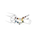 Jaga kit 225 - raccordement vers le mur - commande au sein de l'habillage - vanne Jaga - EK3/4 - Jaga Tête de vanne blanc he - raccords bicônes EK3/4 x 16/2 VPE/ALU