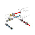 Jaga kit 298 pour Clima Canal - Kv max 1.0 - sans pré- réglage - Moteur thermoélectrique 24 VC - raccords bicônes EK3/4 x 20/2 VPE/ALU