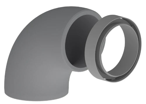 DucoFlex Star coude de ventilation isolé 90° avec raccord -  dia 160mm