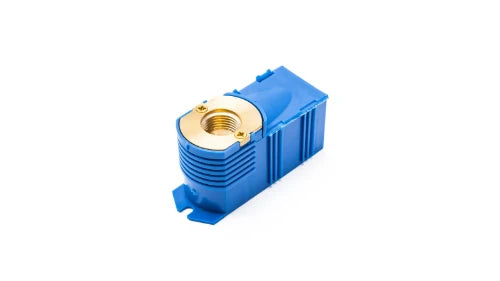 RIIFO Connect boîte a encastrer simple avec raccord en laiton 90° FF 16 x 1/2 F - blue