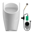 Ipee U1 new urinoir pack - urinoir avec système de rinçage intégré 230V