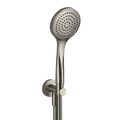 Gessi Emporio Shower Ensemble comprenant: sortie coudée murale, douchette anticalcaire et flexibles 1,50 m. Finox nickel brossé