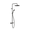 Gessi Emporio Shower set de douche thermostatique avec douche de tête 300 mm et douchette anticalcaire - flexible 1500 mm - noir métal brossé