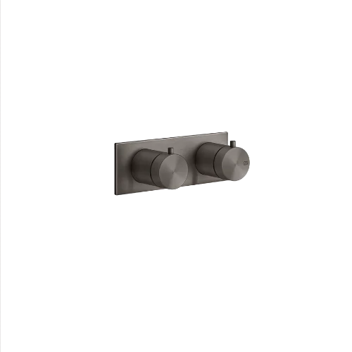 Gessi Shower316 Parties apparentes pour mitigeur thermostatique douche mural 2 sorties. Black Metal Brossé PVD