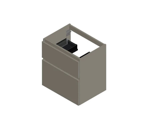 Procasa Klaire 65 - sous meuble lavabo avec 2 tirroirs 600 x 435 x 650 mm - découpe central  - soft