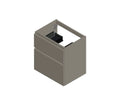Procasa Klaire 65 - sous meuble lavabo avec 2 tirroirs 600 x 435 x 650 mm - découpe central  - soft
