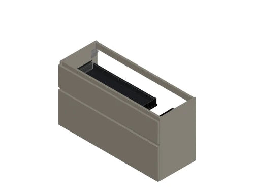 Procasa Klaire 65 - sous meuble lavabo avec 2 tirroirs 1200 x 435 x 650 mm - découpe droite - soft