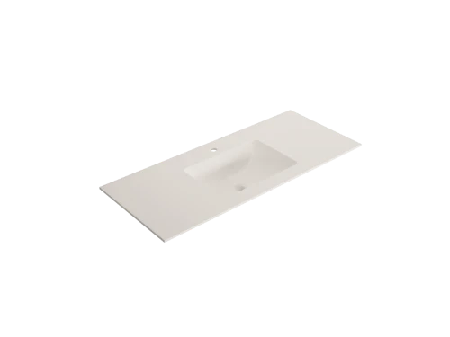 Procasa Solid 2.0 table-vasque en surface solid avec 1 vasque centrale 700 x 500 x 9 mm - avec 1 trou de robinet