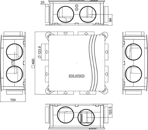 DucoBox Silent Connect unité de ventilation système C