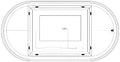 Procasa Universal miroir Ovale 900 x 500 mm - avec éclairage led - anti-buée - capteur - dimmable
