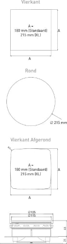 DucoVent Design bouche de ventilation ronde AK pour extraction et pulsion - D125 - RAL 9010