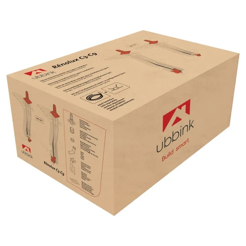 Ubbink Renolux 5G set de rénovation cheminée 60mm - sans flexible - connextion mural et plafond