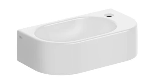 Clou InBe 7 lave-mains 410 x 225 x 110 mm - avec trou robinetterie droite - sans trop-plein - blanc mat